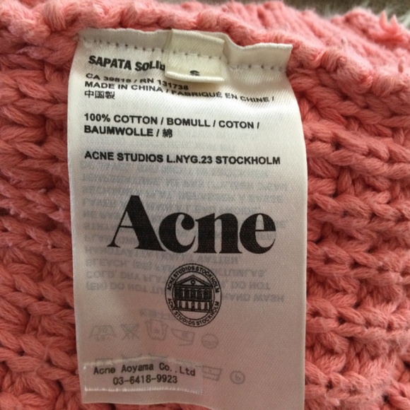Acne Studios Sapata Chunky Knit Gorgeous Peach Sweater - Picture 8 of 11
